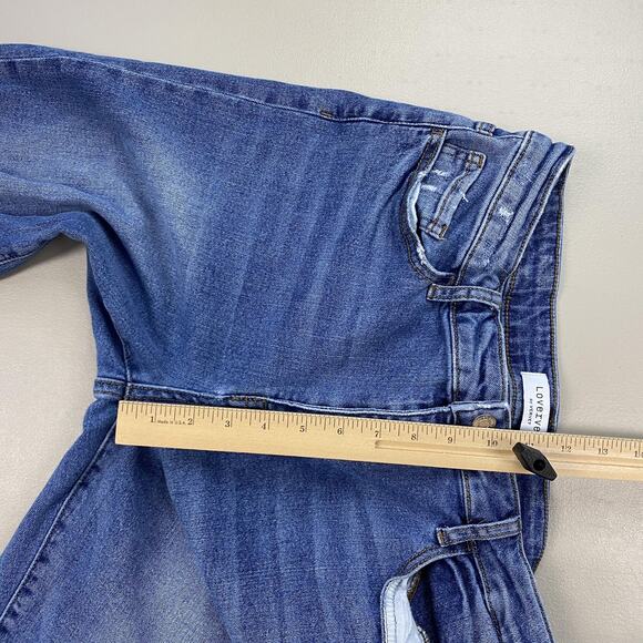 Lovervet Vervet Jeans Womens 32/15 Blue Mid Rise Ankle Bootcute Fray Hem LV1212 - Picture 7 of 14